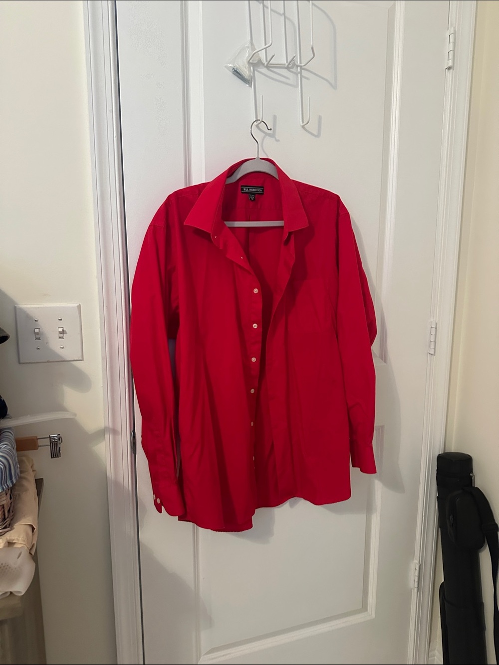 Men's Red Dress Shirt - Classic Button-Down